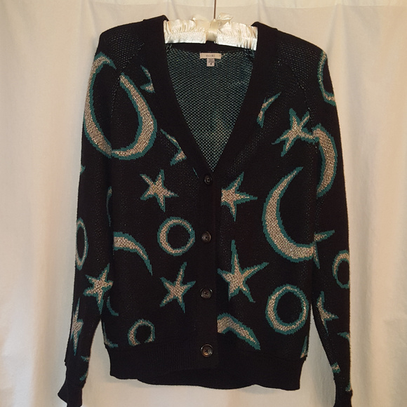 Ecote Sweaters - ecote Blue Star Moon Button Down Cardigan Sweater